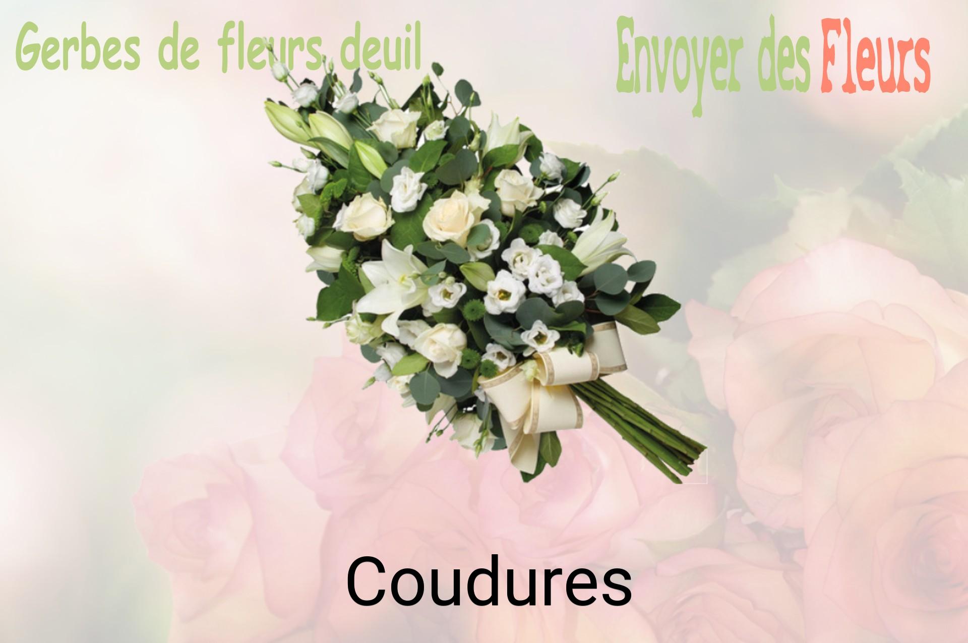 Gerbe de fleurs de deuil livrée à Coudures
